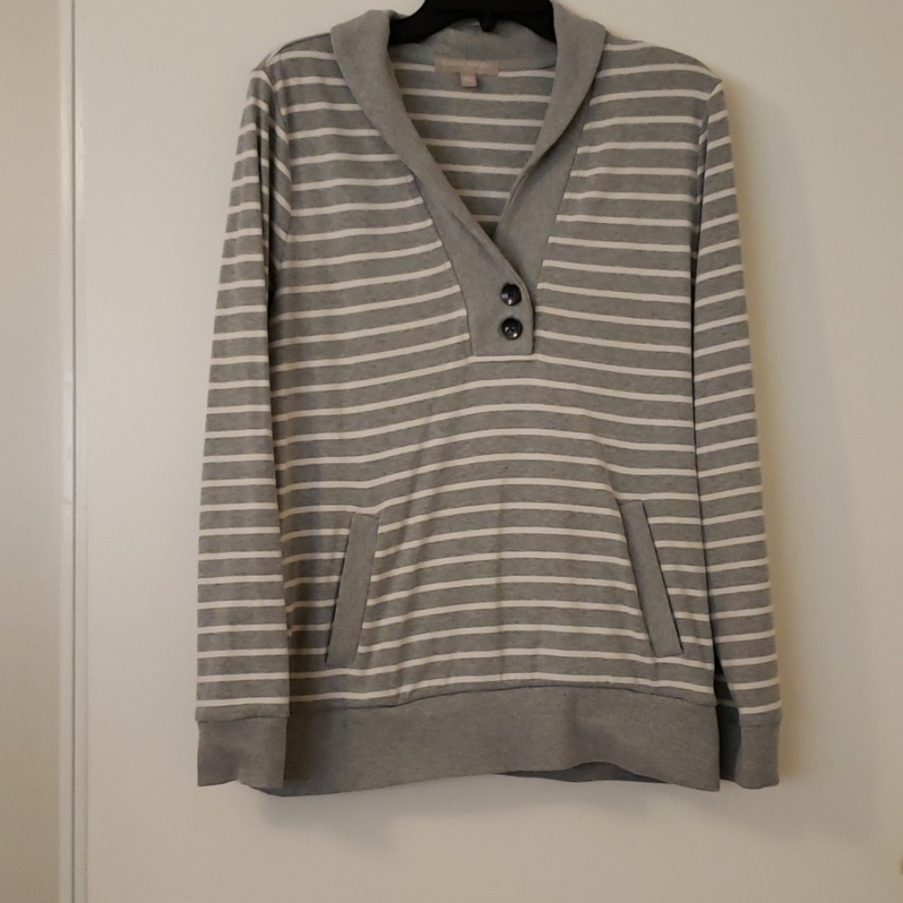 Shawl collar sweatshirt